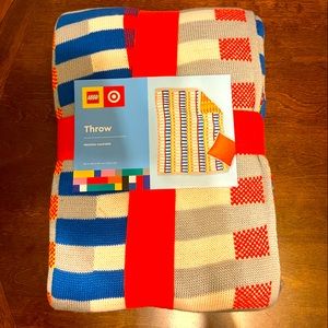 LEGO COLLECTION X TARGET COLOR BLOCK STRIPE SWEATER KNIT THROW BLANKET